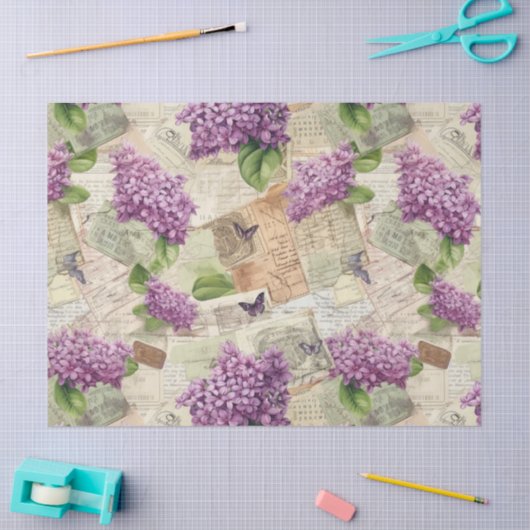  Lila patroon Tissuepapier (Craft)