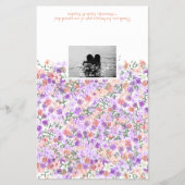 Lila & Perzik Bloemen Wedding Snoep Bar Wrapper Flyer (Voorkant)