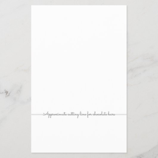 Lila & Perzik Bloemen Wedding Snoep Bar Wrapper Flyer (Achterkant)