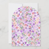 Lila & Perzik Roos Tuin Bogen Canopy Wedding Kaart (Achterkant)