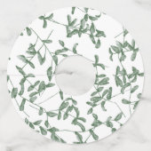 Lila & Perzik Rozen Wijnglas Label Labels (Achterkant)