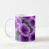 Lila Petunia Flowers Koffiemok (Links)