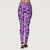 Lila Petunia Flowers Leggings (Achterkant)