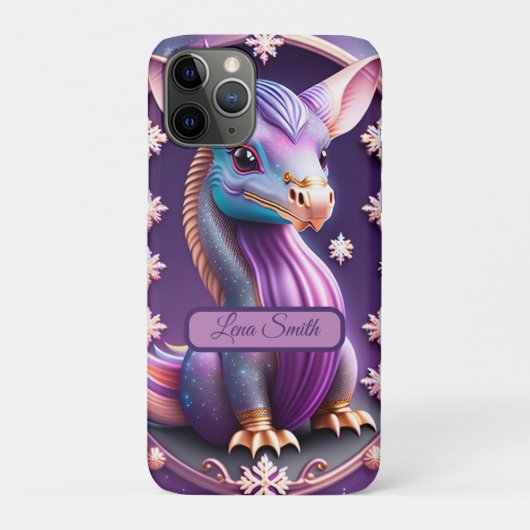 Lila Pink Drache, fantasievolle Digital Art Case-Mate iPhone Case (Achterkant)