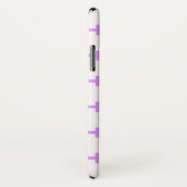 Lila polka kruist wit Case-Mate iPhone case (Achterkant / rechts)