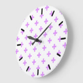 Lila polka kruist wit grote klok (Hoek)