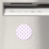Lila polka kruist wit magneet (Insitu (Vaatwasser))