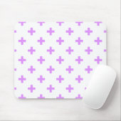 Lila polka kruist wit muismat (Met muis)