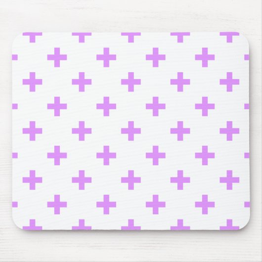Lila polka kruist wit muismat (Voorkant)