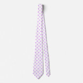 Lila polka kruist wit stropdas (Voorkant)