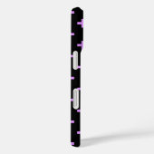 Lila polka kruist zwart Case-Mate iPhone case (Achterkant / Rechts)
