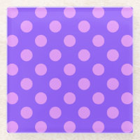 Lila polka-punten op de rand van de periwinkle