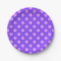 Lila polka-punten op de rand van de periwinkle