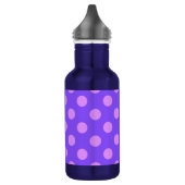 Lila polka-punten op de rand van de periwinkle waterfles (Links)