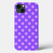 Lila polka-punten op periwinkle Hoesje-Mate iPhone Case-Mate iPhone Case (Achterkant)