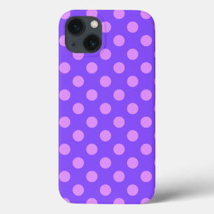 Lila polka-punten op periwinkle Hoesje-Mate iPhone Case-Mate iPhone Case