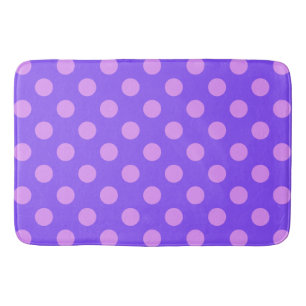 Lila polka stippen op periwinkle badmat