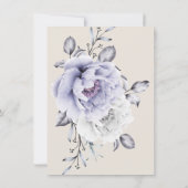 Lila pony Pony, Waterverf uitgestelde bruiloft Kaart (Achterkant)