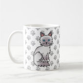 Lila punt Birman/Ragdoll Cute Cat & Paws Koffiemok (Links)