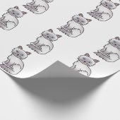 Lila punt Birman/Ragdoll-kattenpatroon Cadeaupapier (Hoek)