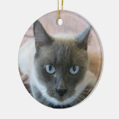 Lila punt Siamese Keramisch Ornament (Links)