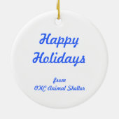 Lila punt Siamese Keramisch Ornament (Achterkant)