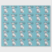 Lila punt Silimaese Breedkat Cartoon Tekening Cadeaupapier (Vlak)