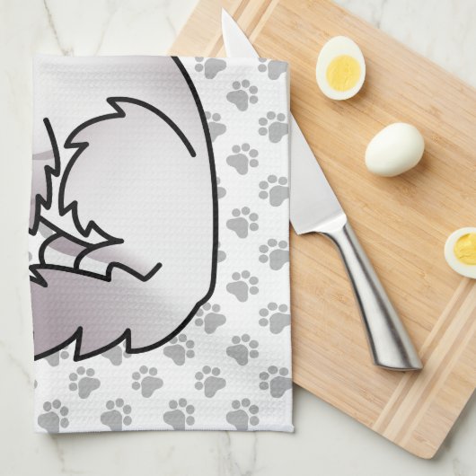 Lila punt Tabby Birman/Ragdoll Cute Cat & Paws Theedoek (Quarter Fold)