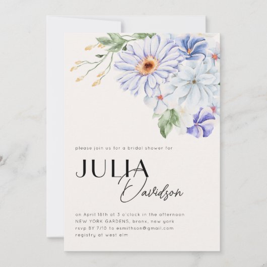 Lila Purple Flowers Garden Vrijgezellenfeest Kaart (Voorkant)