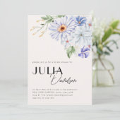 Lila Purple Flowers Garden Vrijgezellenfeest Kaart (Staand voorkant)