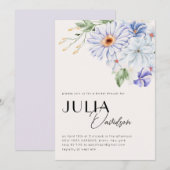 Lila Purple Flowers Garden Vrijgezellenfeest Kaart (Voorkant / Achterkant)