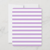Lila Quatrefoil monogram en Stripes Note Cards Kaart (Achterkant)