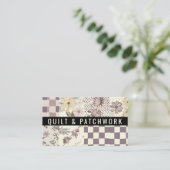 Lila Quilt Patchwork Handgemaakte Kleding Visitekaartje (Staand voorkant)