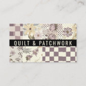 Lila Quilt Patchwork Handgemaakte Kleding Visitekaartje (Voorkant)