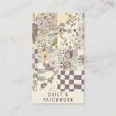 Lila Quilt Patchwork Handgemaakte Kleding  Visitekaartje (Voorkant)