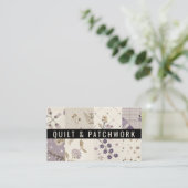 Lila Quilt Patchwork Handgemaakte Kleding Visitekaartje (Staand voorkant)