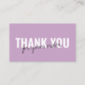 Lila rendy Dank u Onverwachte & Aangepaste Logo de Visitekaartje (Voorkant)