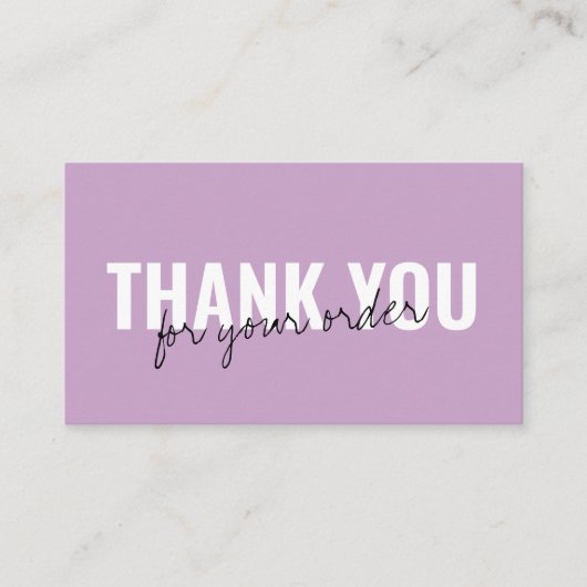 Lila rendy Dank u Onverwachte & Aangepaste Logo de Visitekaartje (Voorkant)