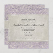 Lila repetitie van het Franse Regency Lace Dinner Kaart (Voorkant / Achterkant)