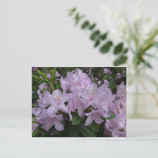 Lila Rhododendron Flowers DIY Briefkaart (Staand voorkant)