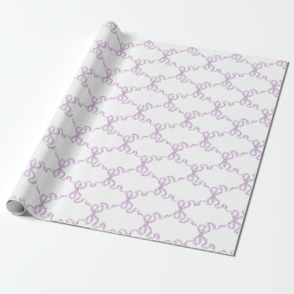 lila Ribbon Trellis Cadeaupapier