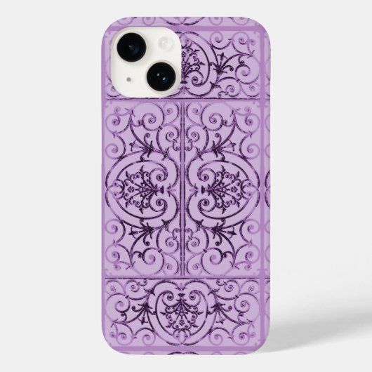 Lila rolpatroon Case-Mate iPhone case (Achterkant)