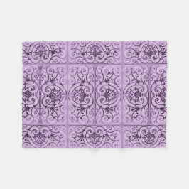 Lila rolpatroon fleece deken