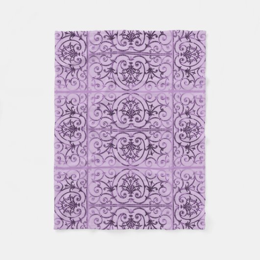 Lila rolpatroon fleece deken (Voorkant)