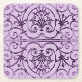 Lila rolpatroon kartonnen onderzetters (Voorkant)