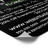 Lila Roos, Bloemist, Bloemist Adverteren Poster (Hoek)