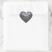 Lila Roos Chalkboard Weddenschappen Hart Sticker (Tas)