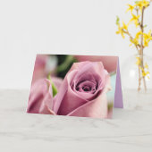 Lila roos kaart (Gele Bloem)