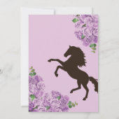 Lila Roos Licht Paarse Ranchera Quinceanera Kaart (Achterkant)