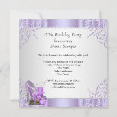 Lila Roos met hoge hiel- en oorlogen op zaterdag 2 Kaart (Achterkant)